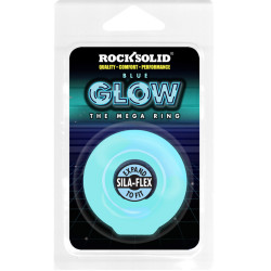 RockSolid by Doc Johnson Cockring Phosphorescent The Mega Ring 23 mm Bleu